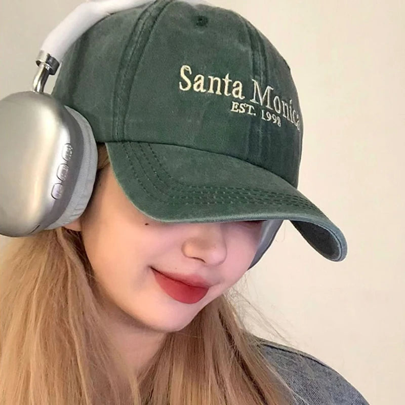 Fashion Retro Letter Embroidery Baseball Hat