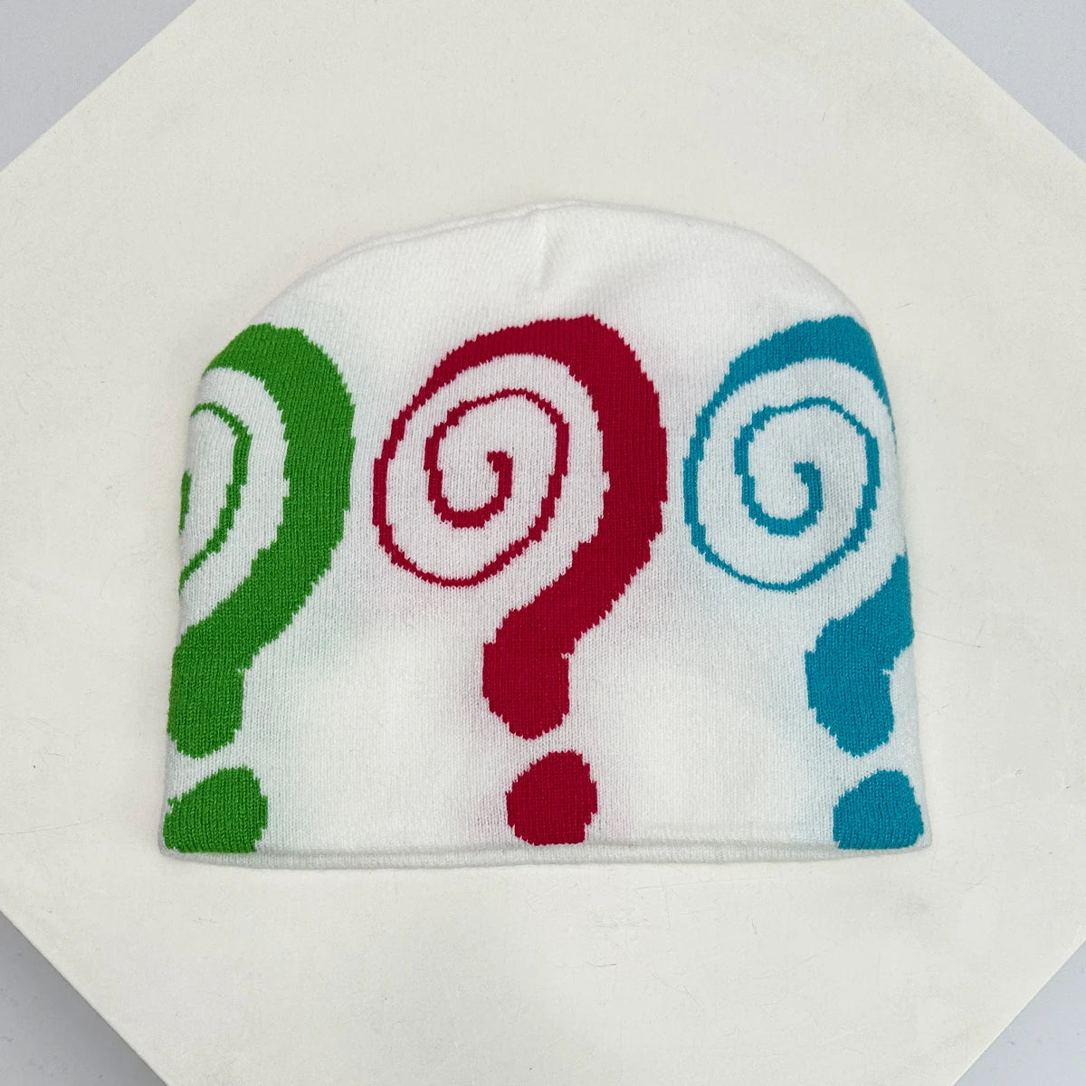 New Unisex Colorful Question Mark Love Lucky Grass Knitted Hats