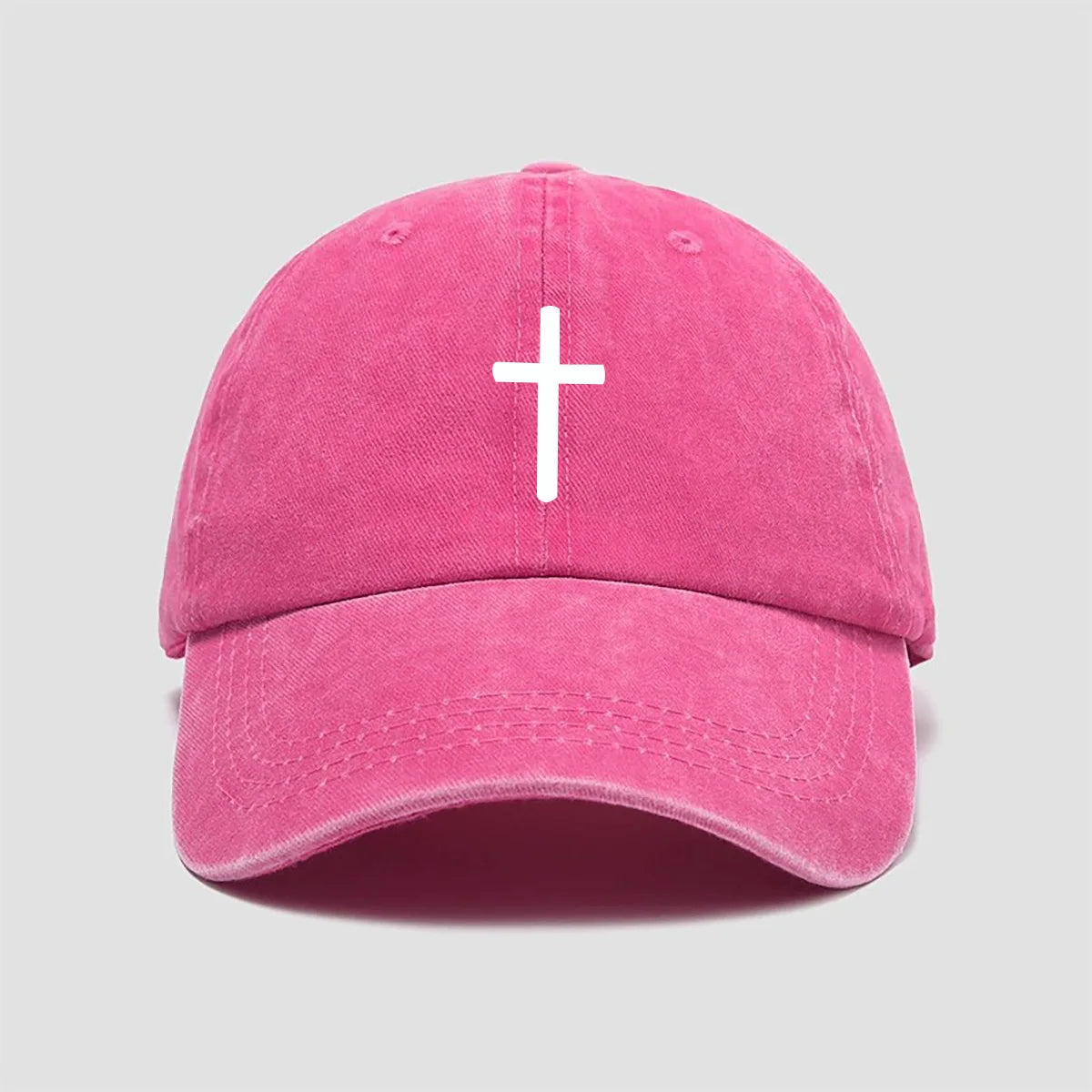 Cross Print Baseball Cap for Men and Women
