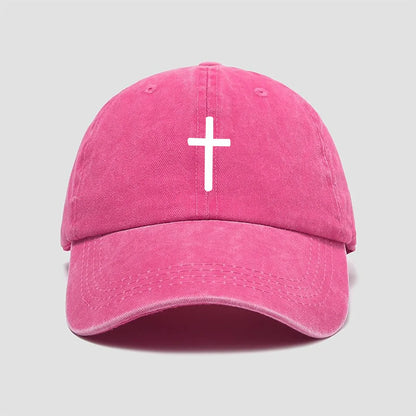 Cross Print Baseball Cap for Men and Women