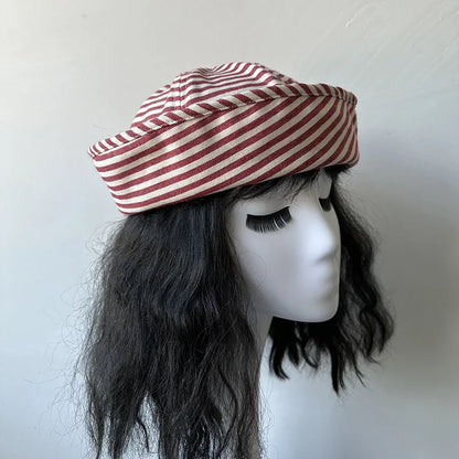 Japanese Korean Style Stripe Bucket Hat