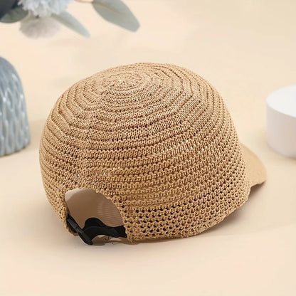 Spring/Summer Linen Knit Baseball Cap Openwork Baseball Cap