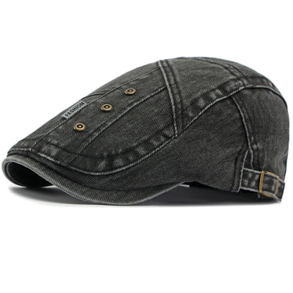 Male Female 100% Cotton Ivy Flat Cap Unisex Spring Adjustable Beret Cap
