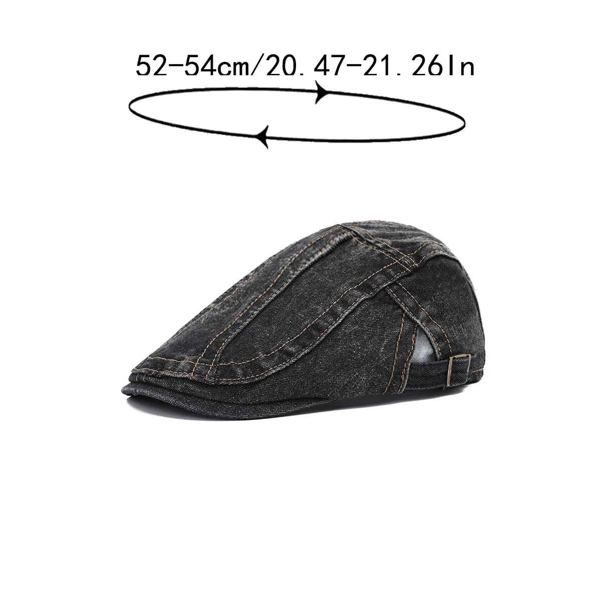 Japanese-Style Denim Newsboy Cap For Men Fashion Retro Hat Versatile Korean-Style Beret