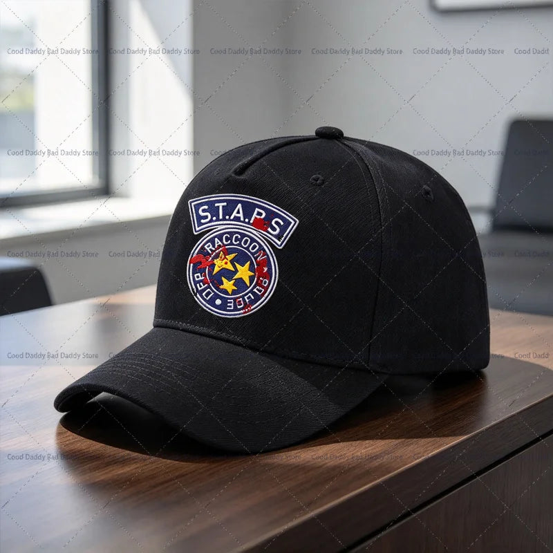 Umbrella Corporation Circular Baseball Cap resident Evils Biohazard Adjustable Hat Black Casual Sun Cap