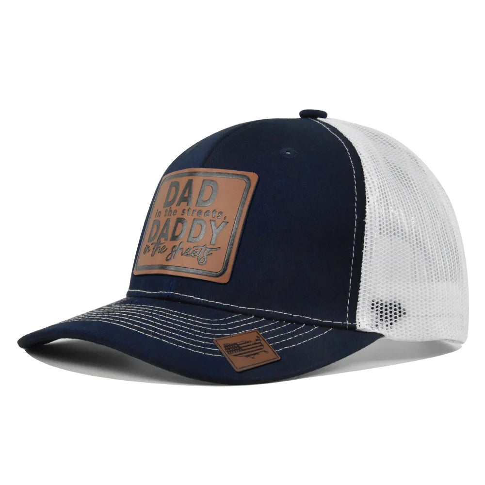 Spring Summer Leather Mesh Baseball Cap Men Women