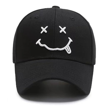 Men Women Smile Face Embroidery Baseball Caps Cotton Snapback hats