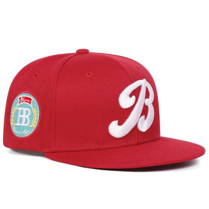 Unisex B Letter Embroidery Hip-hop Hats Spring Autumn Outdoor Snapback Cap
