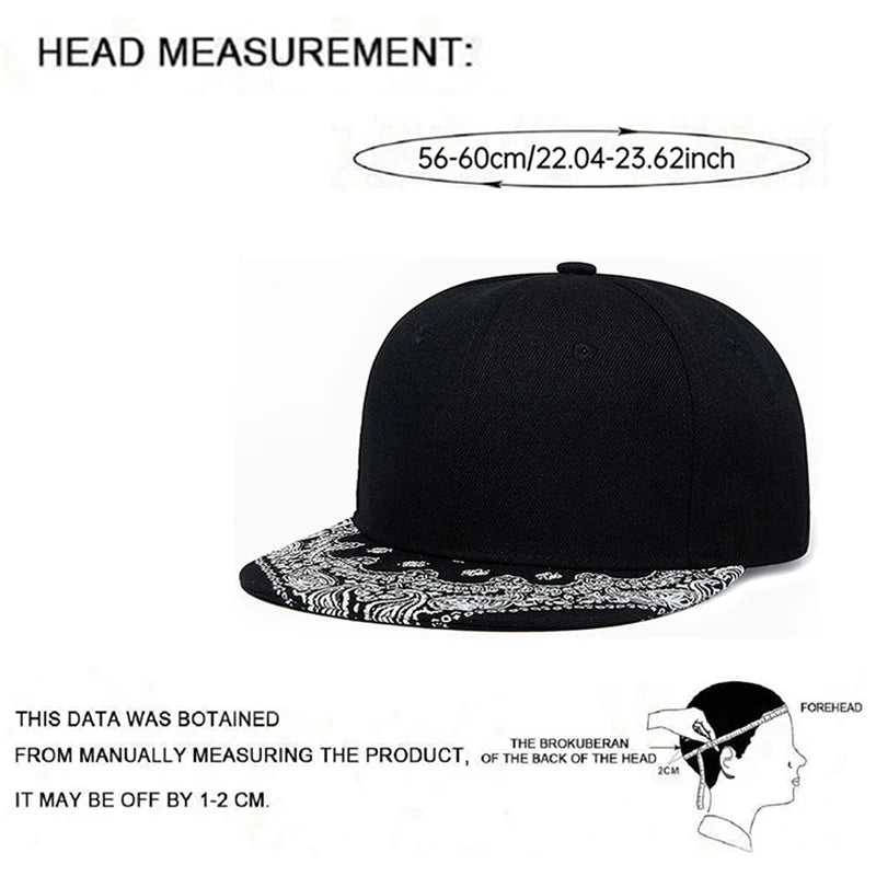 2025 Fashion New Flat Edge Hat Cashew Flower Hat