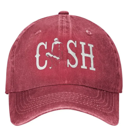 Vintage Cash Walking Outside Musician Baseball Caps