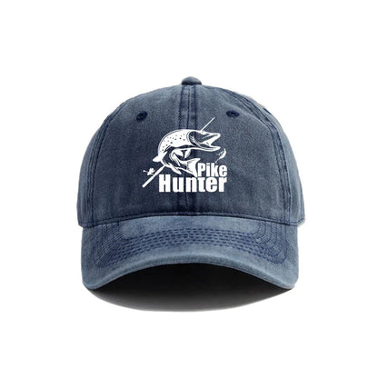 Pike Hunter Baseball Cap Distressed Hats Cap