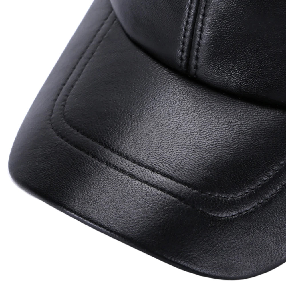 New 2026 Street Hip Hop Hat Leather Hat Fashion Adult Leather Hat