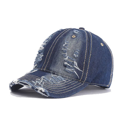 Women Men Leisure Ripped Baseball Cap