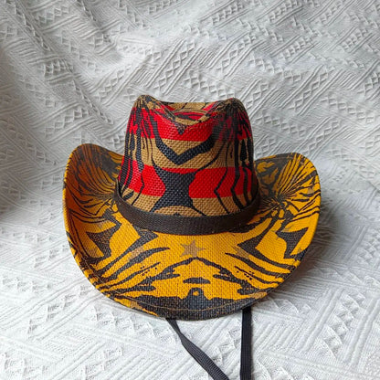 Woven Hard Summer Sapphire Accessories Neutral Cowboy Hat