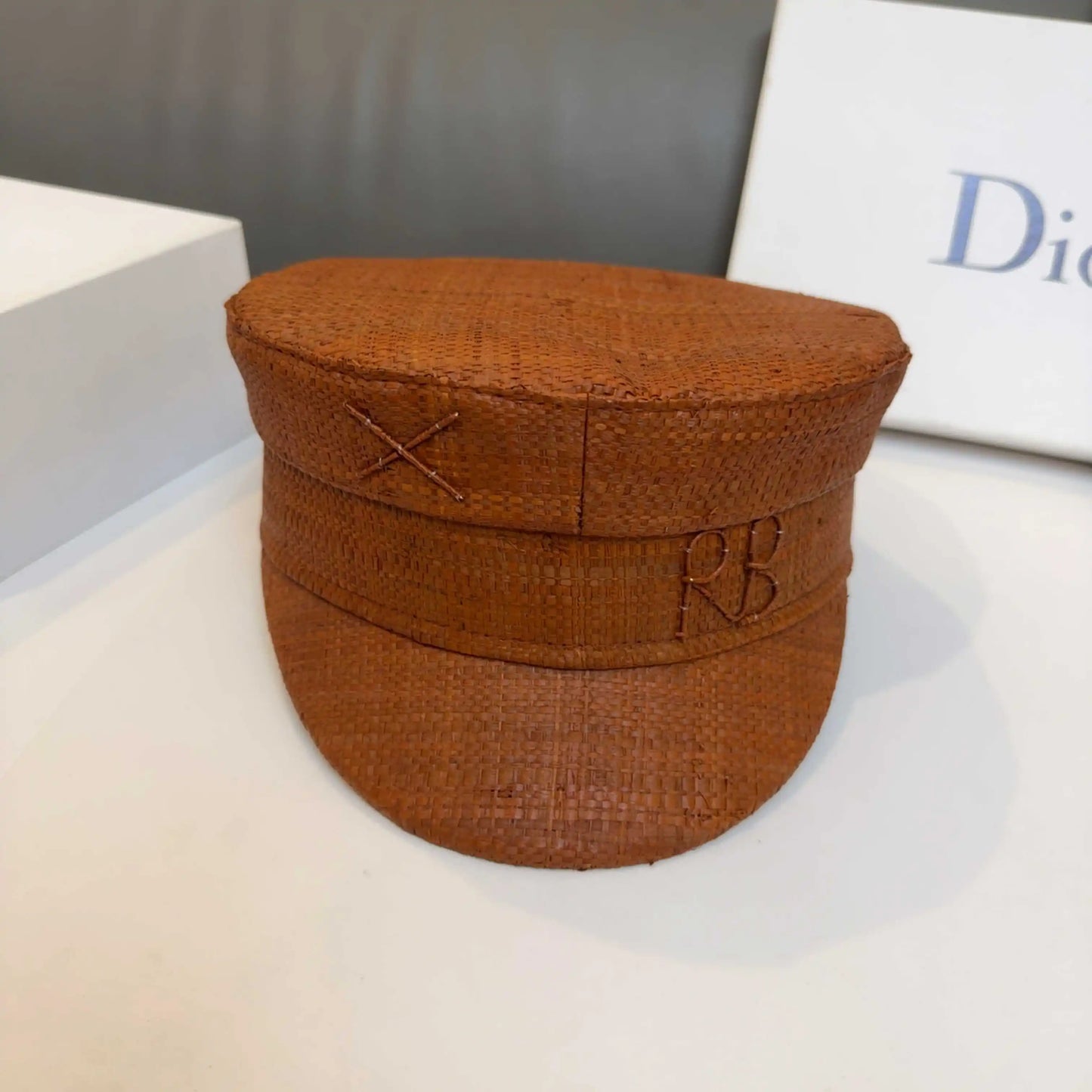 Cap Newsboy Caps Women Raffia Straw Flat Top Caps