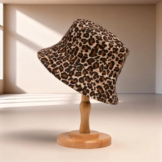 Leopard Print Bucket Hat Fisherman's Hat