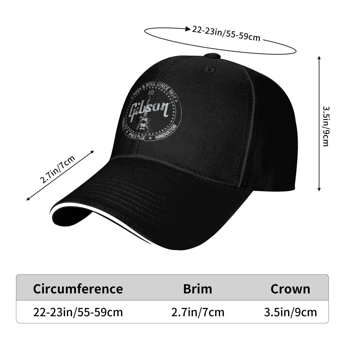 Gibson Guitar Baseball Cap Fashion Cartoon Anime Sandwich Caps Men Women