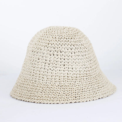 Women Straw Sun Hat Woven Bucket Hat Fishing Hat