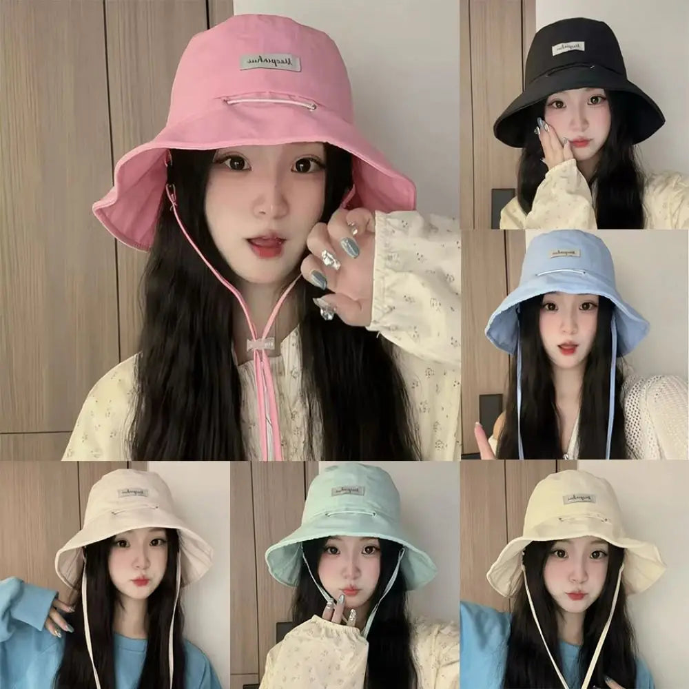 Korean Style Foldable Fisherman Hat Wide Brim