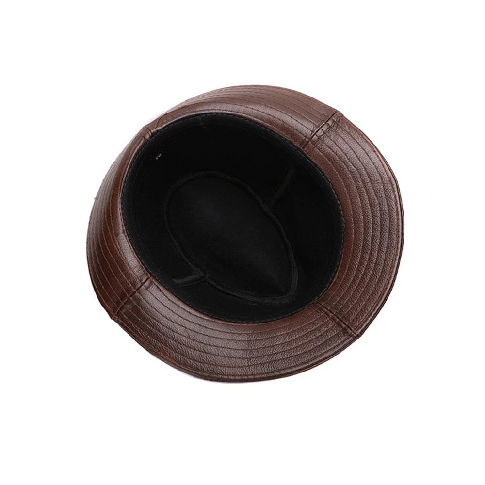2026 Autumn Men Real Genuine Cowhide Leather Top Hats