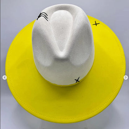 Suede Fedora Painting Felt Hats For Men And Women