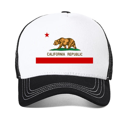 California Bear Trucker Cap Women Men