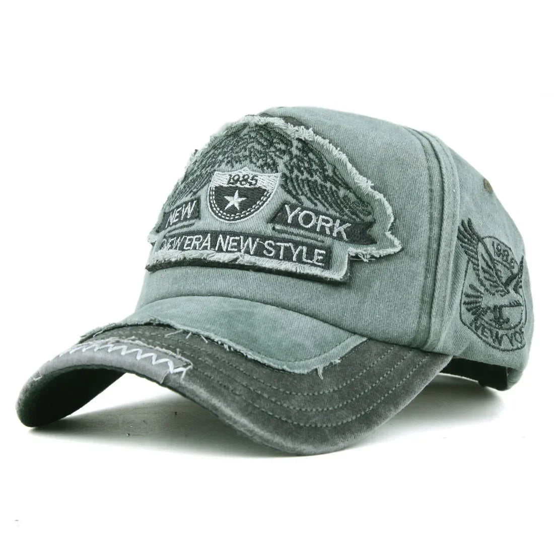 Hats Men'S And Women'S Four-Season Shade Baseball Cap Eagle Embroidery Korean