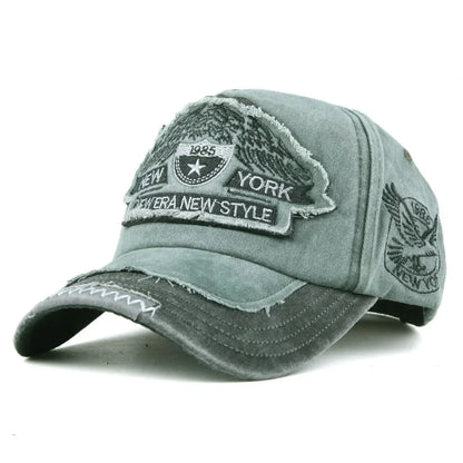 Hats Men'S And Women'S Four-Season Shade Baseball Cap Eagle Embroidery Korean