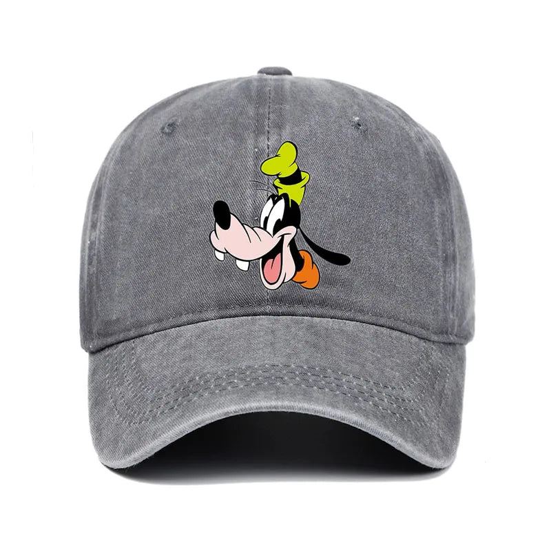 Unisex Vintage Washed Mickey Minnie Print Baseball Cap for Men Women