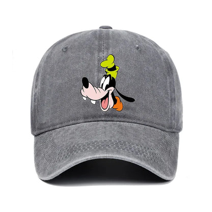 Unisex Vintage Washed Mickey Minnie Print Baseball Cap