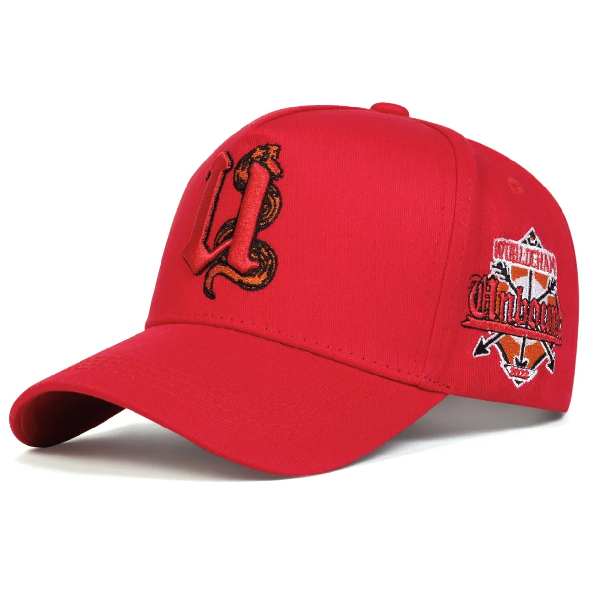 Unisex U Letter Snake Embroidery Baseball Caps Spring And Autumn Outdoor
