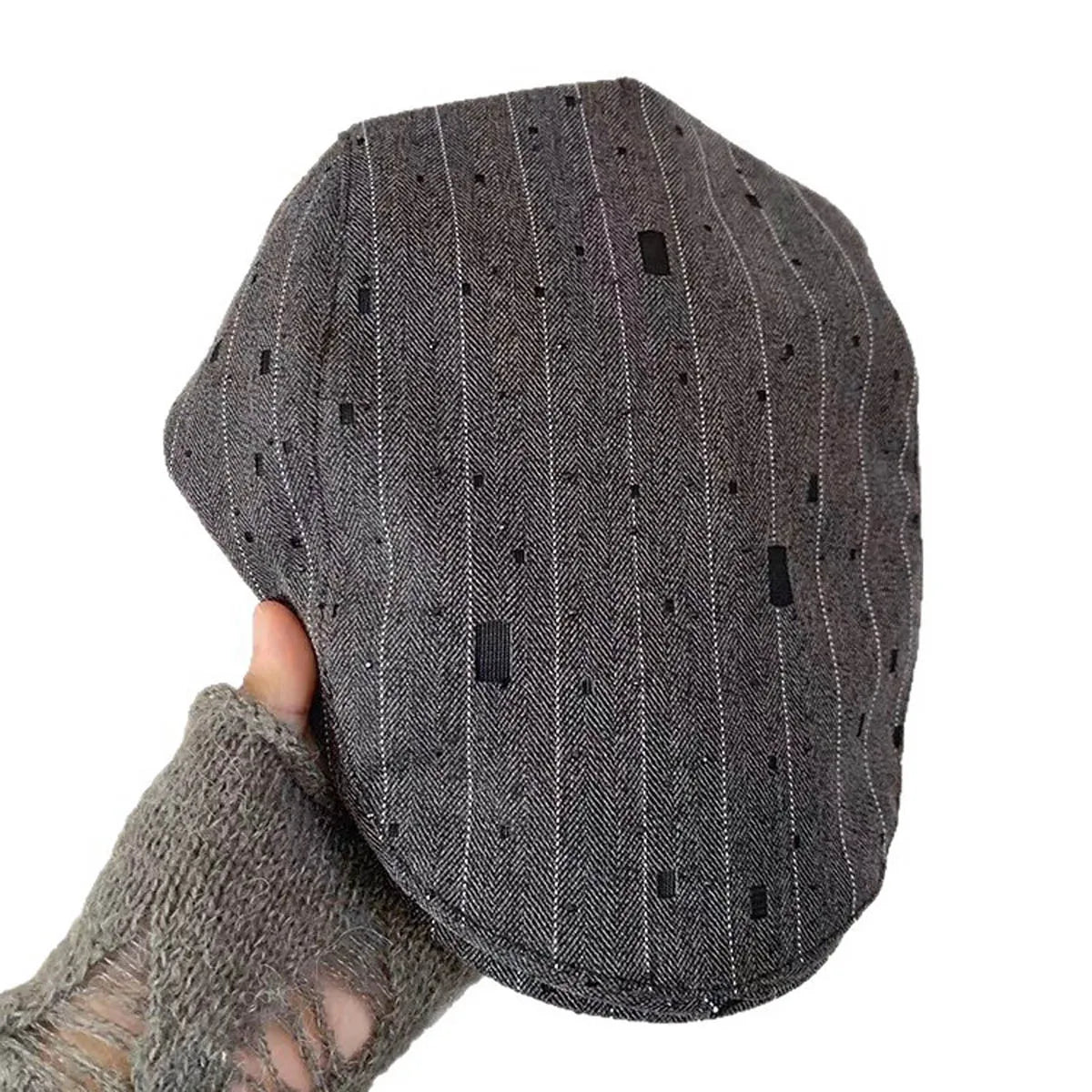 Retro Niche Fashion Striped Forward Cap For Women