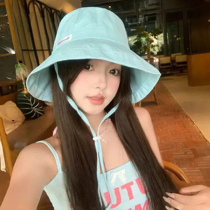 Japanese Fresh Design Strap Bucket Hats