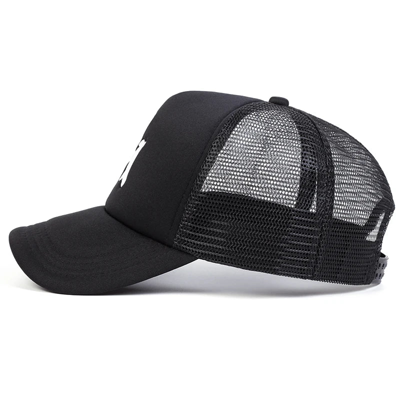 Unisex Letter Embroidery Baseball Net Caps Spring and Summer