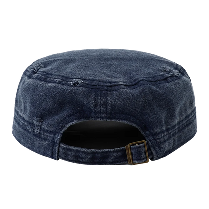 New Unisex Flat Top Hat For Men Retro Vintage Black Green Army Cap