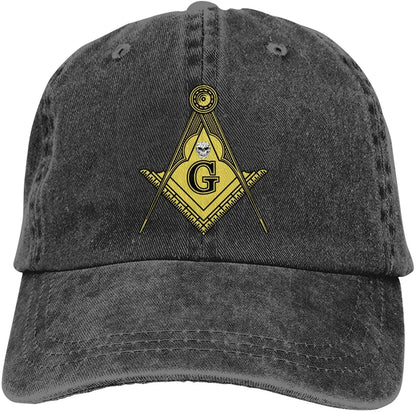 Freemason Masonic Sports Denim Cap Adjustable Unisex
