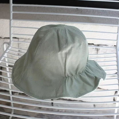 Wide Brim Sun Hats For Women Panama Foldable Wrinkle Bucket Hat