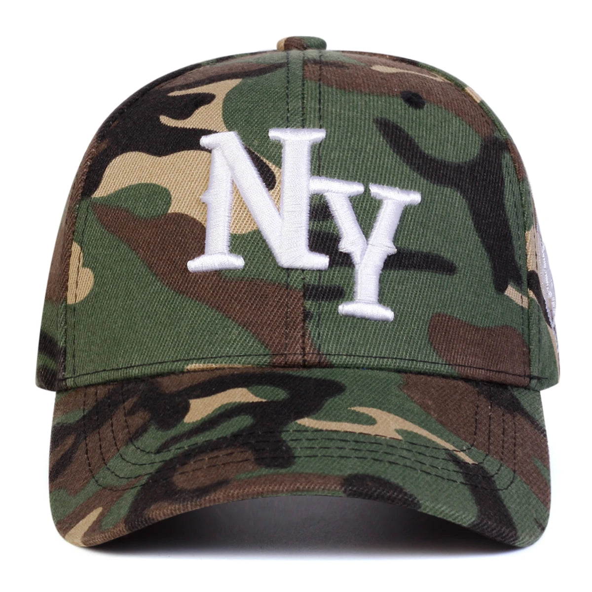 Unisex NY Letter Embroidery Camouflage Baseball Caps