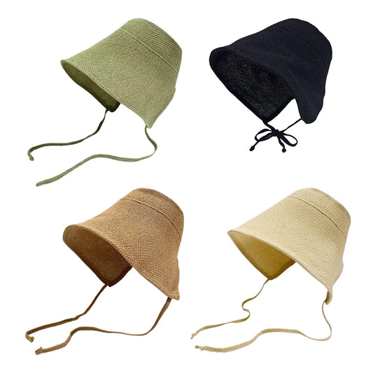 Linen Straw Regency Bonnets Hats For Women Sun Hats