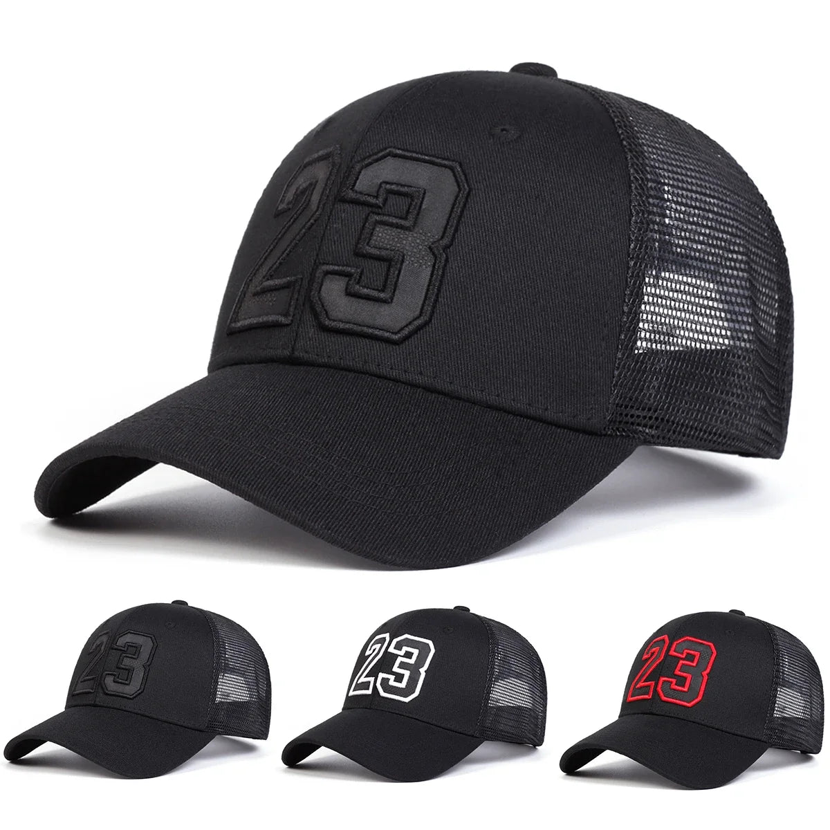 Unisex 23 Embroidery Baseball Net Caps Hip Hop Cap Spring Summer