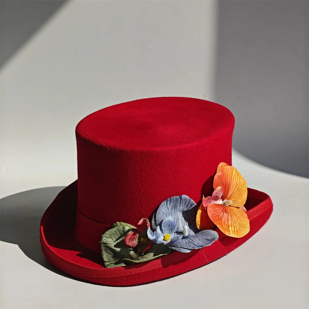 Purple 100% Wool Hat For Men And Women Fedora