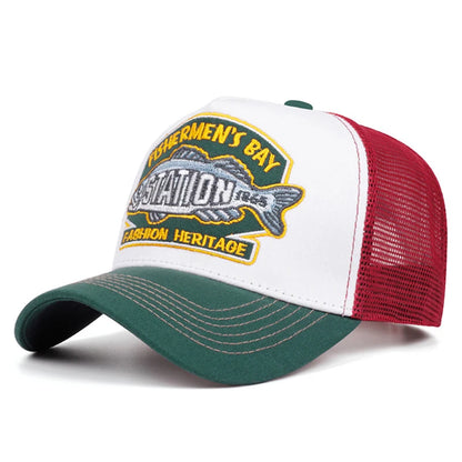 Personalized Fashion Hip Hop Hat Station Fishbone Embroidery Baseball Hat