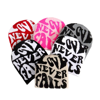Y2k Letter Knitted Hat Autumn Winter Street New Unisex