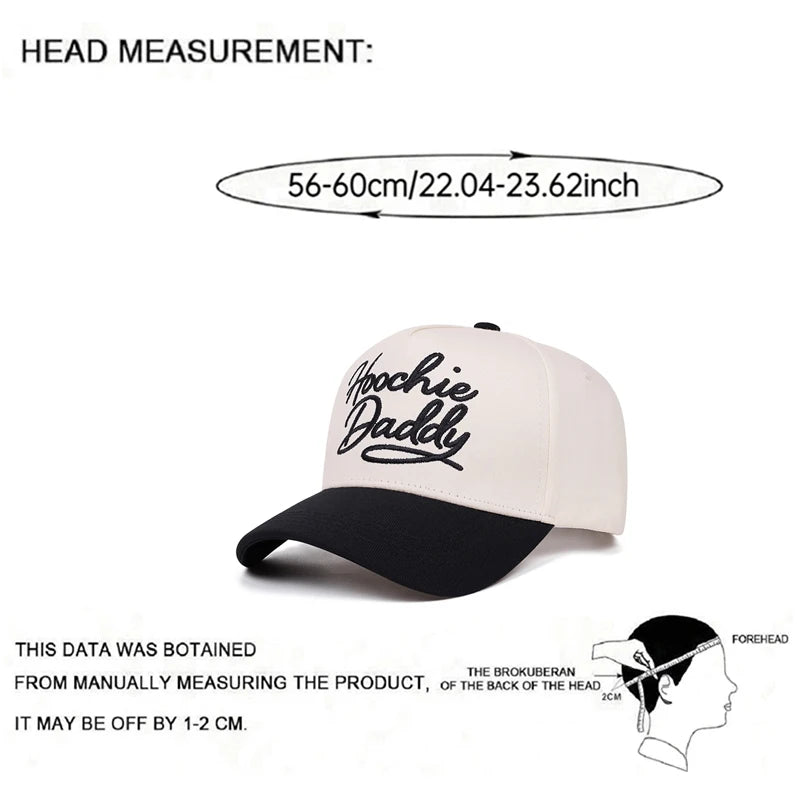 New Skateboard Hat Letter Hoochie Embroidered Hat Daily Commuter Decoration Sunshade Hat Unisex