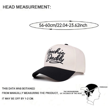 New Skateboard Hat Letter Hoochie Embroidered Hat Daily Commuter Decoration Sunshade Hat Unisex