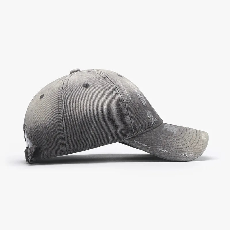 Gradient Distressed Soft-Top Men's Baseball Cap