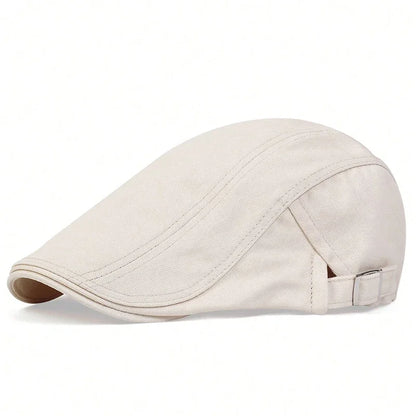 Men Light Board Solid Color Berets Newsboy Caps
