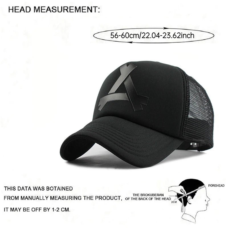 Simple and Creative Baseball Hat A Printed Mesh Hat