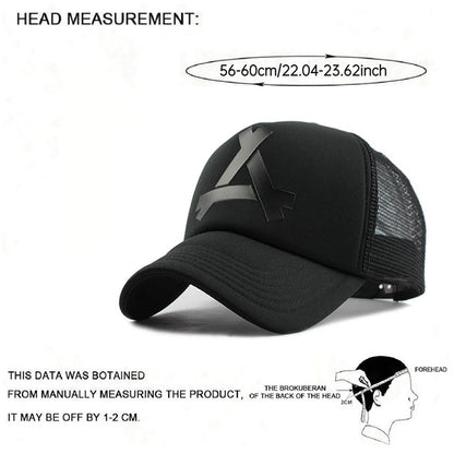 Simple and Creative Baseball Hat A Printed Mesh Hat