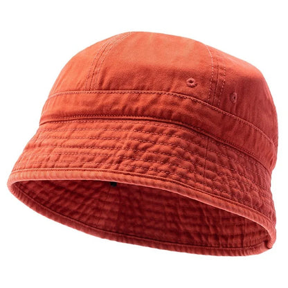 Washed Cotton Short Brim Bucket Hat Unisex Packable Summer Sun Cap